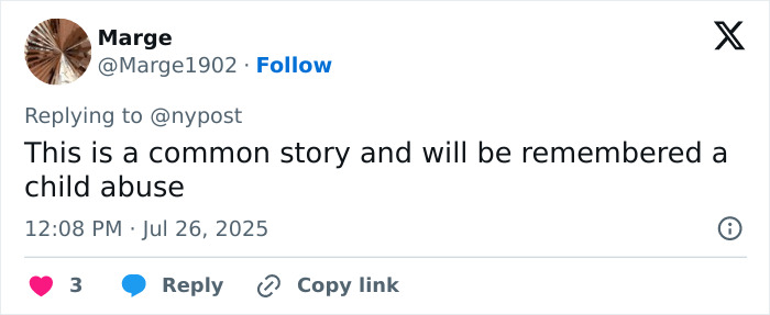Tweet by user Marge addressing common stories of child abuse related to a model pushed to transition and now detransitioning. Tweet by user Marge addressing common stories of child abuse related to a model pushed to transition and now detransitioning.
