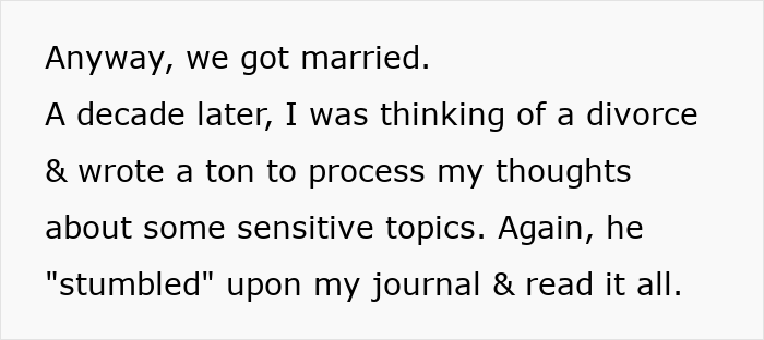 Text about marriage and divorce with a man reading wife’s diary behind her back and getting upset. Text about marriage and divorce with a man reading wife’s diary behind her back and getting upset.