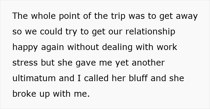 Lady’s Manipulative Plan Backfires When BF Refuses To Date Again After She Dumps Him Before Vacay