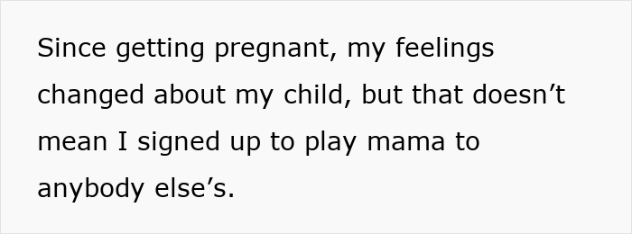 Text on a white background reading a pregnant woman refuses to babysit niblings, causing family to flip on their racist switch. Text on a white background reading a pregnant woman refuses to babysit niblings, causing family to flip on their racist switch.