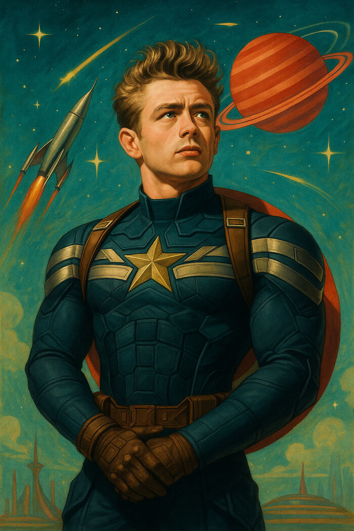 James Dean As Captain America
