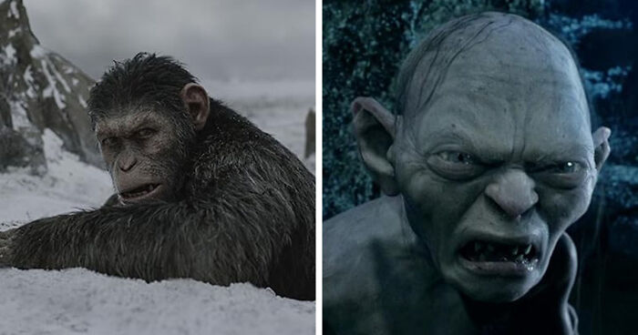 Scene showing two characters, highlighting a mind-blowing realization of the same actor in different roles.