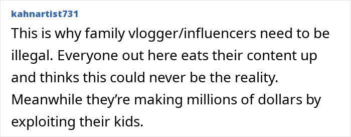 Comment criticizes momfluencers exploiting children for online fame, highlighting backlash around staged beach day content. Comment criticizes momfluencers exploiting children for online fame, highlighting backlash around staged beach day content.