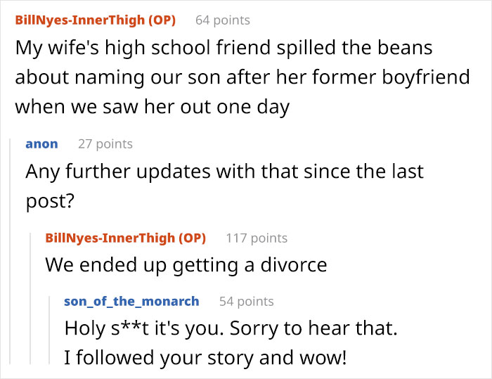 Husband "Feels Sick" After Realizing Who Their Son Is Named After Husband "Feels Sick" After Realizing Who Their Son Is Named After