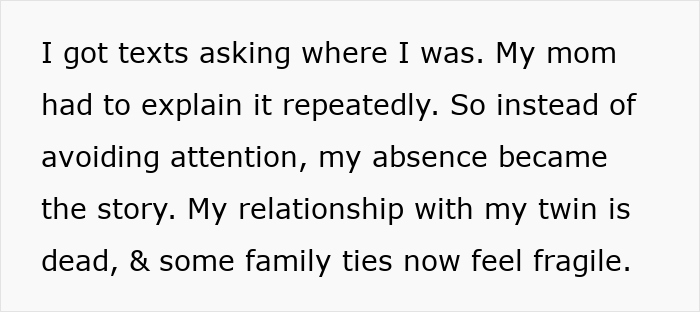 Text excerpt about a gay man attending his twin’s wedding with his partner, facing family conflict and fragile ties. Text excerpt about a gay man attending his twin’s wedding with his partner, facing family conflict and fragile ties.