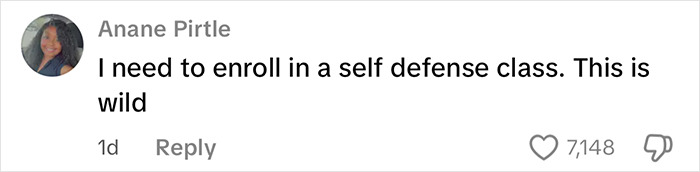 Comment from Anane Pirtle saying she needs to enroll in a self defense class after subway platform attack incident. Comment from Anane Pirtle saying she needs to enroll in a self defense class after subway platform attack incident.