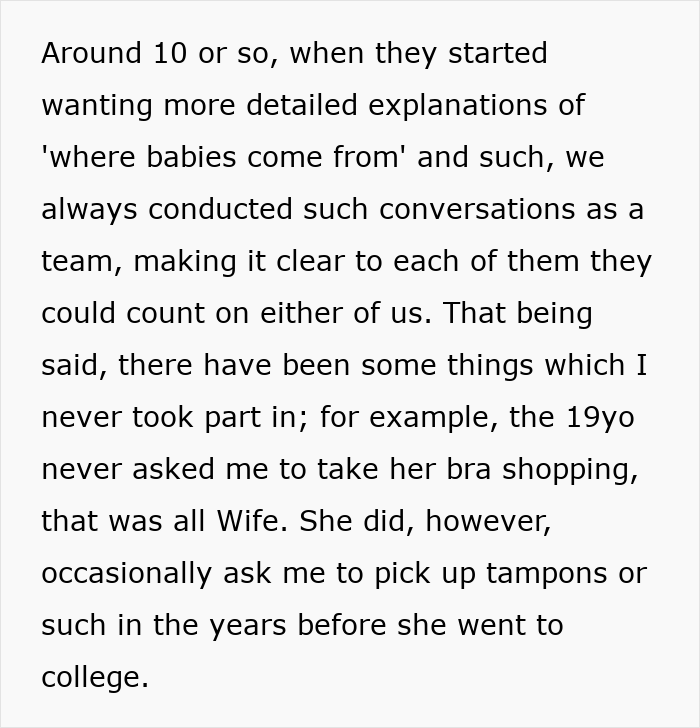 Text discussing a mom’s experience talking about menstruation and related topics with her children before college. Text discussing a mom’s experience talking about menstruation and related topics with her children before college.