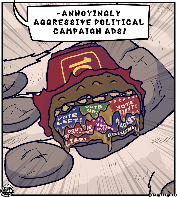 Hilarious animal comic featuring a grumpy bear warning parents about checking kids' Halloween candy.