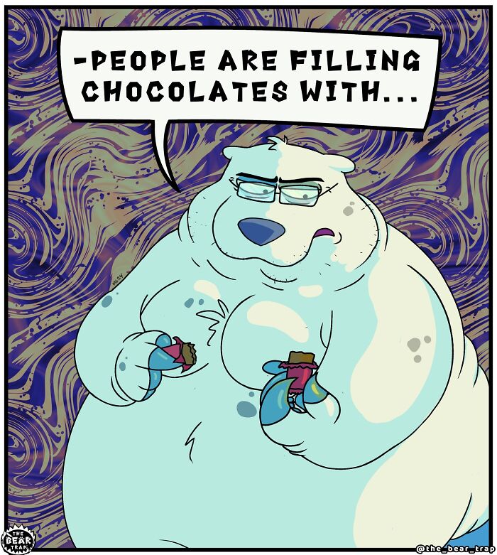 Hilarious animal comic featuring a grumpy bear warning parents about checking kids' Halloween candy.