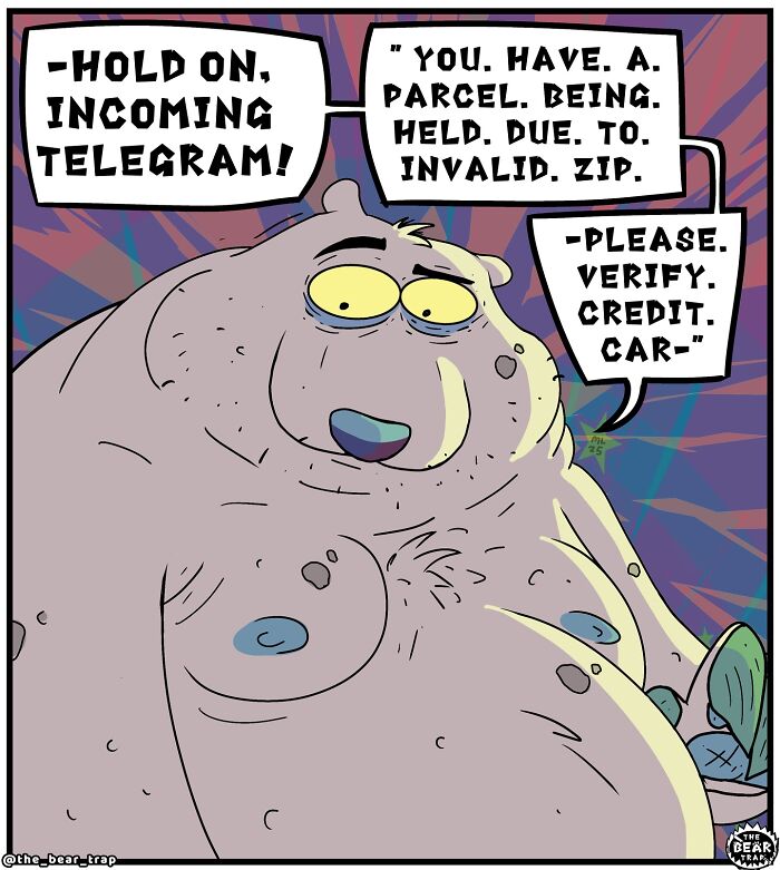 Cartoon animals in a hilarious comic strip illustrating real-life struggles with humor and relatable situations.