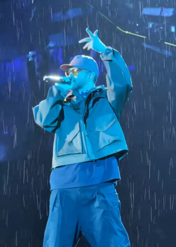Justin Timberlake performing in the rain during Romania show, which went viral as fans demand a refund. Justin Timberlake performing in the rain during Romania show, which went viral as fans demand a refund.