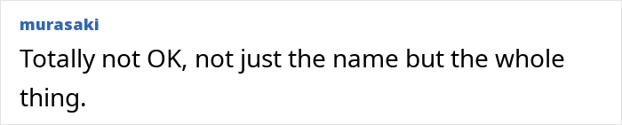 Screenshot of an online comment expressing discomfort with MIL demanding a more Christian baby name.