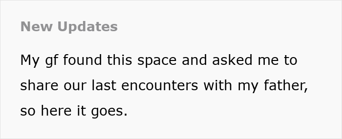 Text excerpt about a father and son dispute involving changing house locks and police intervention. Text excerpt about a father and son dispute involving changing house locks and police intervention.