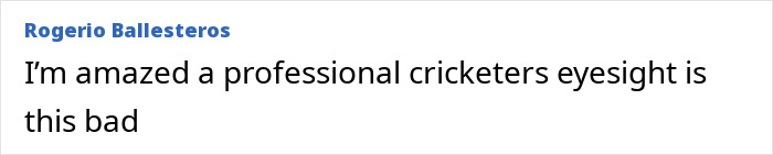Comment by Rogerio Ballesteros expressing surprise at a top athlete’s poor eyesight after interaction with fake influencer at Wimbledon. Comment by Rogerio Ballesteros expressing surprise at a top athlete’s poor eyesight after interaction with fake influencer at Wimbledon.