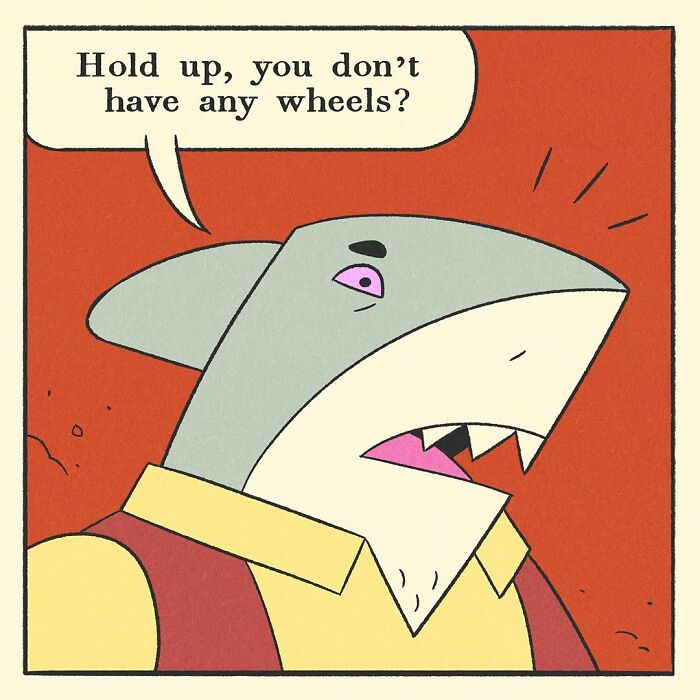 Hand holding cash offering money to another hand in a cartoon style comic about a bodybuilding duck.