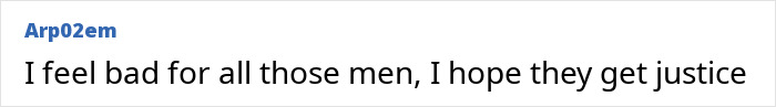 Text post from user Arp02em stating they feel bad for the men and hope they get justice related to viral predator secretly filming intimate encounters. Text post from user Arp02em stating they feel bad for the men and hope they get justice related to viral predator secretly filming intimate encounters.