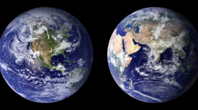 Two Earth-like planets shown side by side, illustrating the concept of Earth’s twin in general science knowledge.