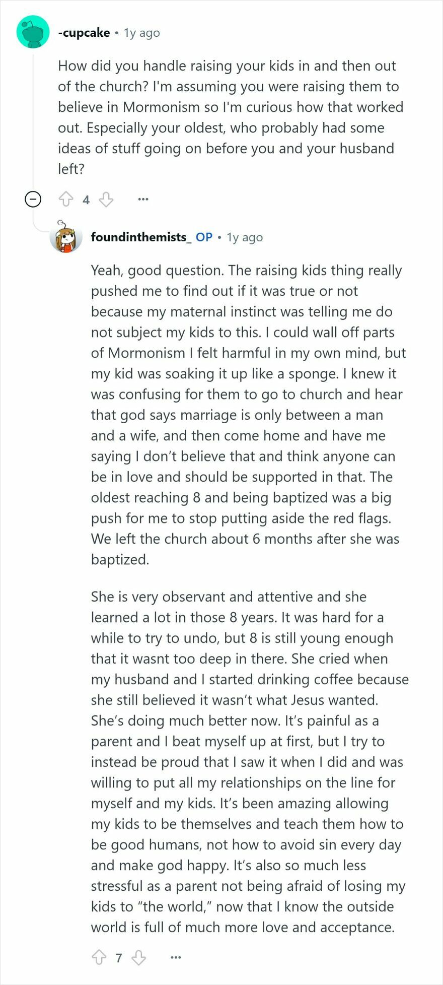 Reddit discussion about people raised Mormon sharing how they found out Mormonism is a cult and left the church.