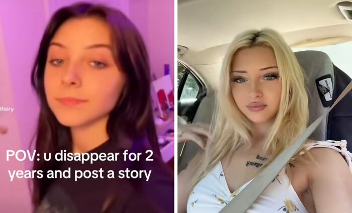 Two young women showing social media return moments after hiatus, capturing attention with confident expressions.