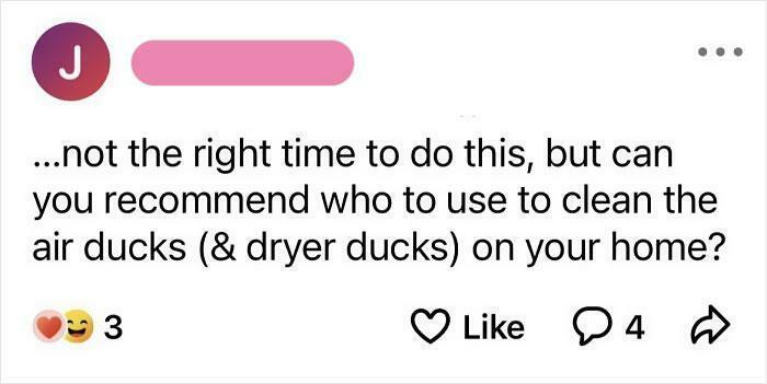 Alt text: Social media comment showing a typo with "air ducks" instead of air ducts, illustrating common typos impacting intelligence perception.