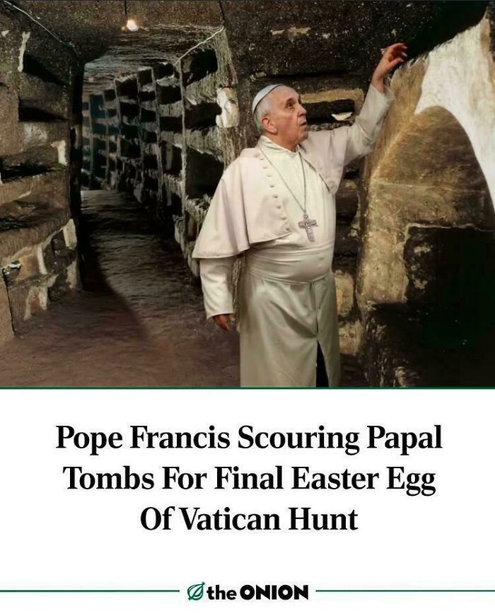 Pope Francis exploring ancient papal tombs in a dimly lit underground chamber related to aged wine predictions theme.