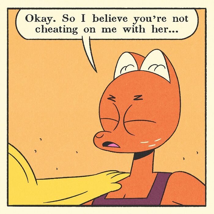 Comic panel showing an angry anthropomorphic shark confronting other characters in a colorful cartoon style.