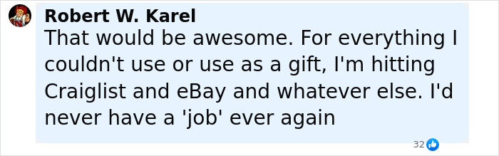 Screenshot of a social media comment discussing frustration over mistakenly delivered Amazon packages to a woman's home. Screenshot of a social media comment discussing frustration over mistakenly delivered Amazon packages to a woman's home.