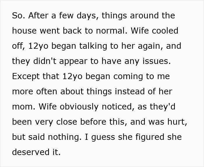 Text excerpt discussing family dynamics after a mom's menstruation celebration for her 12-year-old daughter goes too far. Text excerpt discussing family dynamics after a mom's menstruation celebration for her 12-year-old daughter goes too far.