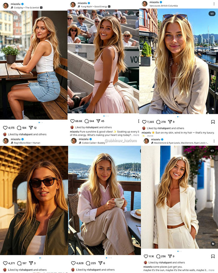 Top athlete mocked after interacting with fake influencer posing as Wimbledon attendee in social media posts collage Top athlete mocked after interacting with fake influencer posing as Wimbledon attendee in social media posts collage