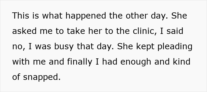 Text conversation showing a man fed up with his pregnant roomie who keeps pleading for help with clinic visit.