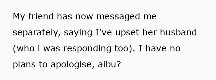 Text message screenshot discussing a woman refusing to be the go-to nanny on a couples’ trip, causing tension. Text message screenshot discussing a woman refusing to be the go-to nanny on a couples’ trip, causing tension.
