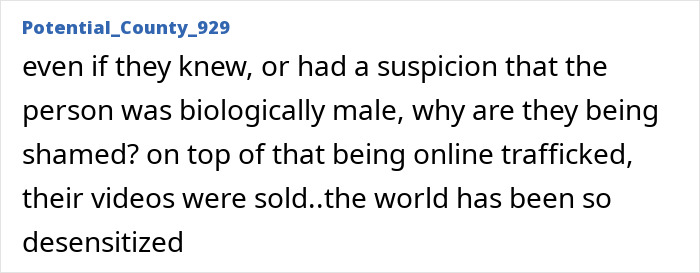 Screenshot of an online comment discussing suspicion and shaming related to viral predator Sister Hong secretly filming men. Screenshot of an online comment discussing suspicion and shaming related to viral predator Sister Hong secretly filming men.