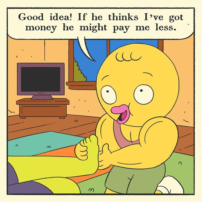 Comic panel showing a close-up of two characters holding hands, illustrating the bodybuilding duck with a soft heart theme.