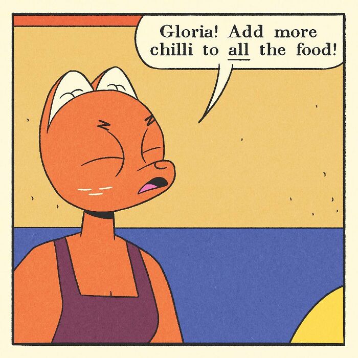 Muscular yellow duck gently massaging the foot of a relaxed fox character in a colorful comic scene.