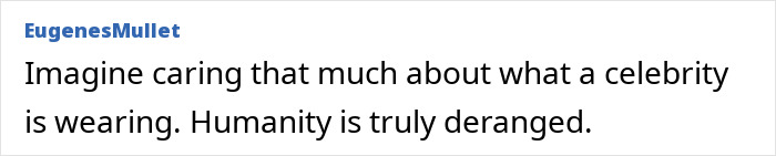 Text post by EugensMullet criticizing extreme interest in celebrity fashion amid Pedro Pascal stylist controversy. Text post by EugensMullet criticizing extreme interest in celebrity fashion amid Pedro Pascal stylist controversy.