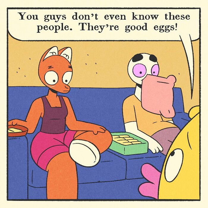 Close-up of a comic panel showing a hand with a fork reaching into a tray of food, related to bodybuilding duck artwork.