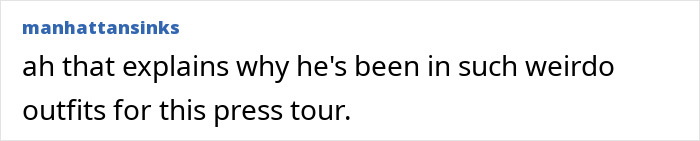 Screenshot of a social media comment discussing Pedro Pascal’s outfit choices amid stylist controversy. Screenshot of a social media comment discussing Pedro Pascal’s outfit choices amid stylist controversy.