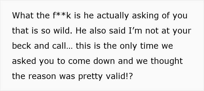 Text message expressing frustration about grandpa refusing babysitting duty for a party weekend, angering daughter-in-law. Text message expressing frustration about grandpa refusing babysitting duty for a party weekend, angering daughter-in-law.