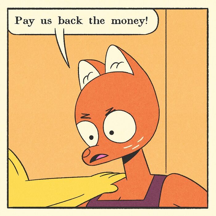 Comic panel showing an angry anthropomorphic shark confronting other characters in a colorful cartoon style.