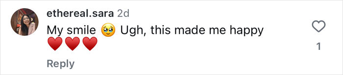 Comment on social media post expressing happiness with heart emojis, related to Harry Potter stars surprise reunion. Comment on social media post expressing happiness with heart emojis, related to Harry Potter stars surprise reunion.