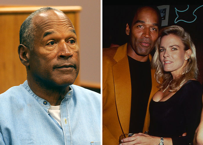 O.J. Simpson in a courtroom setting and a vintage photo of him with a woman, illustrating stars who went from beloved to hated. O.J. Simpson in a courtroom setting and a vintage photo of him with a woman, illustrating stars who went from beloved to hated.