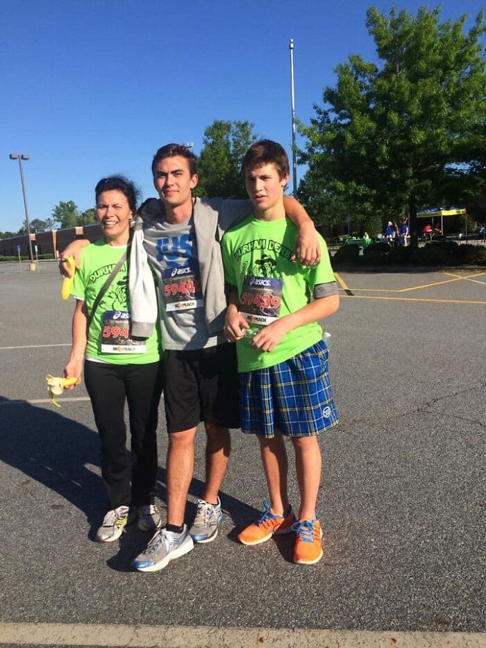 Three runners in race gear posing outdoors after a run, illustrating how running helped reclaim joy and identity after cancer. Three runners in race gear posing outdoors after a run, illustrating how running helped reclaim joy and identity after cancer.
