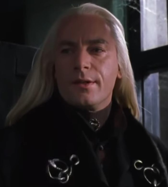 Actor with long white hair in dark clothing, featured in Harry Potter stars surprise reunion photo. Actor with long white hair in dark clothing, featured in Harry Potter stars surprise reunion photo.