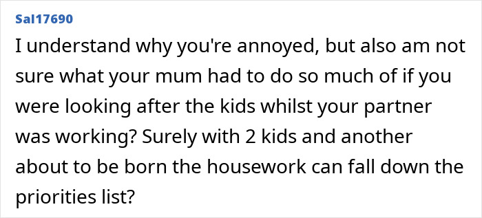 Screenshot of a forum comment discussing grandpa skipping babysitting duty and family tensions over childcare responsibilities. Screenshot of a forum comment discussing grandpa skipping babysitting duty and family tensions over childcare responsibilities.