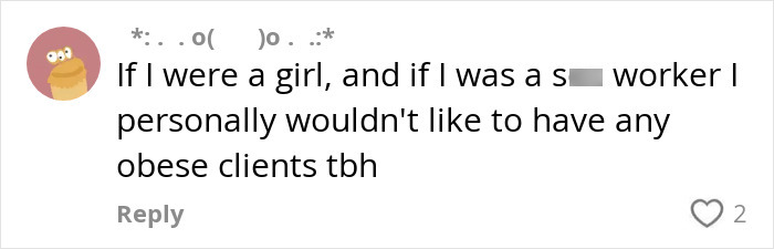 Social media comment on racial discrimination in the escort industry sparking debate about client preferences and biases.