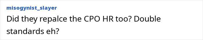 Comment from user misogynist_slayer questioning CPO HR replacement and double standards, related to Astronomer Interim CEO response. Comment from user misogynist_slayer questioning CPO HR replacement and double standards, related to Astronomer Interim CEO response.