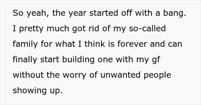 Text excerpt about family conflict and building a new life, relating to father and son lock horns and changing locks dispute. Text excerpt about family conflict and building a new life, relating to father and son lock horns and changing locks dispute.