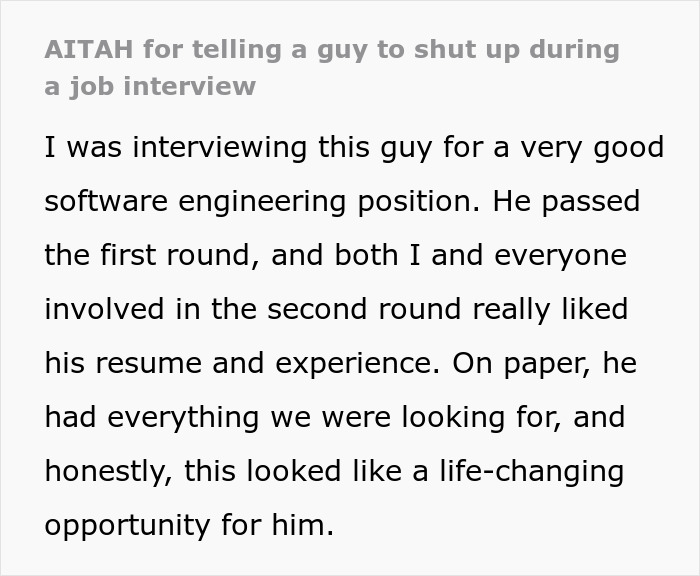Man at job interview with high chance of getting hired, facing unexpected challenges in under 15 minutes. Man at job interview with high chance of getting hired, facing unexpected challenges in under 15 minutes.