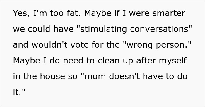 Text showing a guy expressing frustration as his daughter demands an apology for generational trauma, sparking online debate.