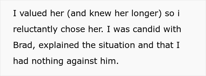Text excerpt discussing a woman’s conflict involving a guy and a friend, related to petty disputes and relationship decisions.